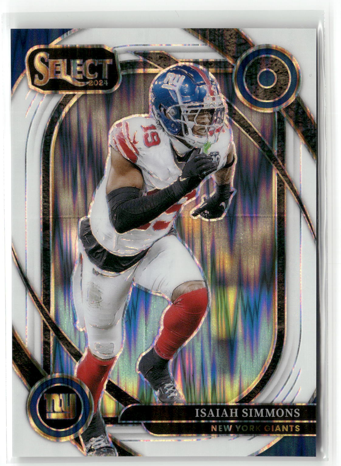 2024 Panini Select #261 Isaiah Simmons White Prizm Shock #/199