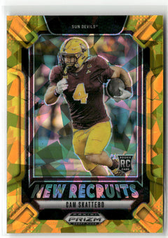 2025 Panini Prizm Draft Picks #10 Cam Skattebo New Recruits Gold Ice-1