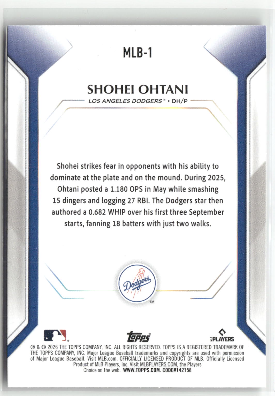 2026 Topps #MLB-1 Shohei Ohtani Topps Collector Kit-2