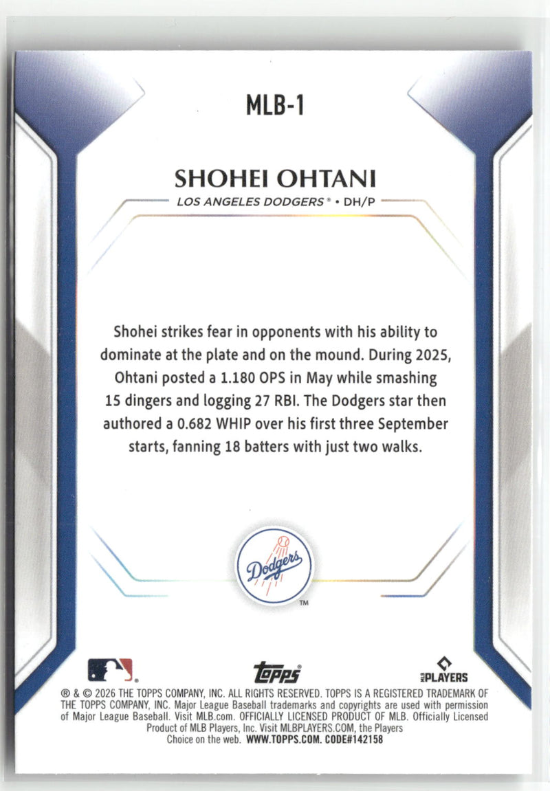 2026 Topps #MLB-1 Shohei Ohtani Topps Collector Kit-2