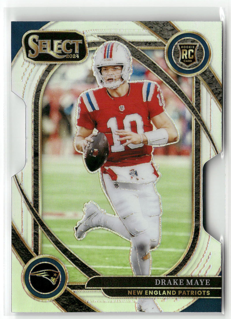2024 Panini Select #218 Drake Maye Silver Prizm Die Cut-1
