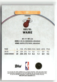 2025-26 Finest #51 Kel'el Ware Oil Spill Refractor-2