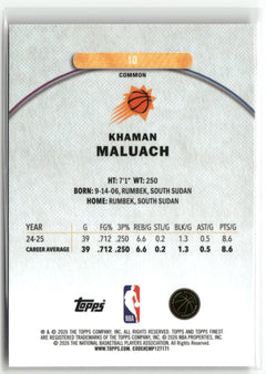 2025-26 Finest #10 Khaman Maluach Oil Spill Refractor-2