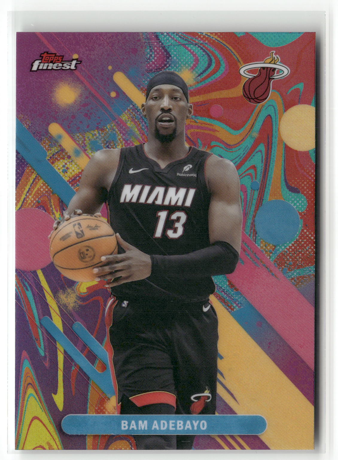 2025-26 Finest #52 Bam Adebayo Oil Spill Refractor
