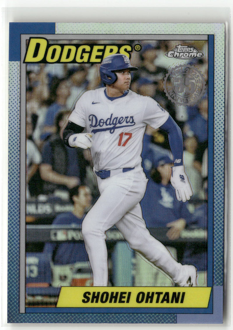 2025 Topps Chrome #90CB-7 Shohei Ohtani 1990 Topps Baseball 35th Anniversary-1