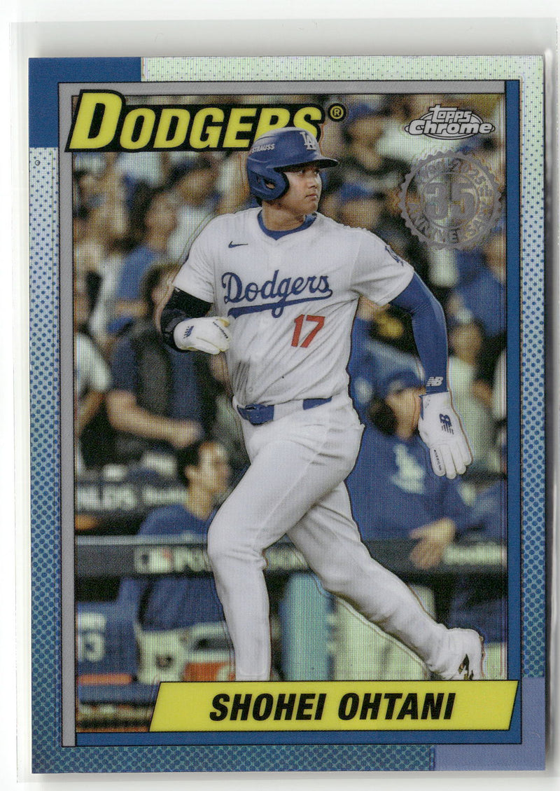 2025 Topps Chrome #90CB-7 Shohei Ohtani 1990 Topps Baseball 35th Anniversary-1