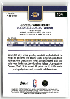 2025-26 Topps Chrome #154 Jarred Vanderbilt Green Refractor #/99-2