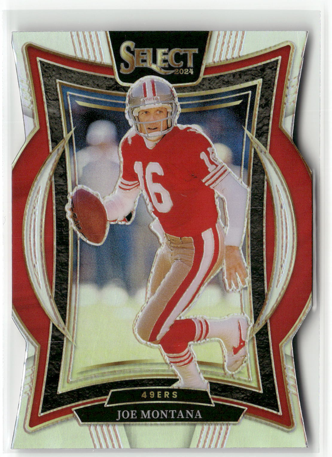 2024 Panini Select #70 Joe Montana Silver Prizm Die Cut