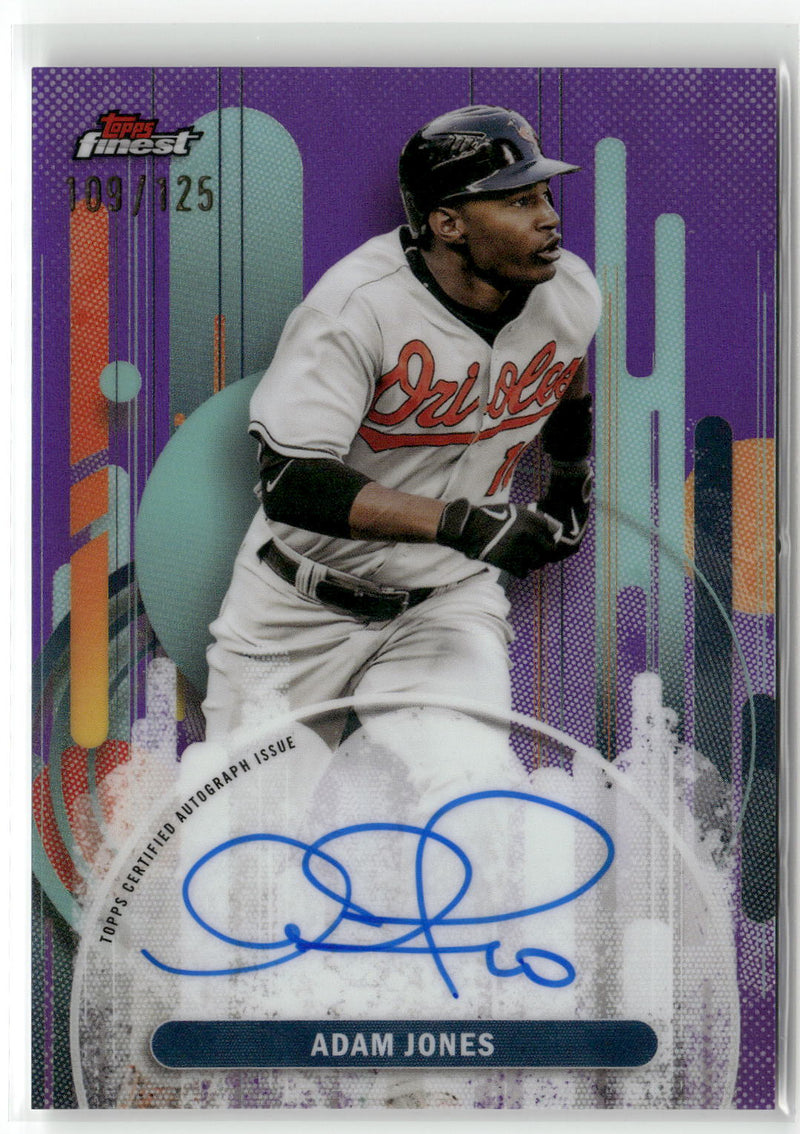 2025 Finest #FA-AJ Adam Jones Finest Autographs Purple Refractors #/125-1