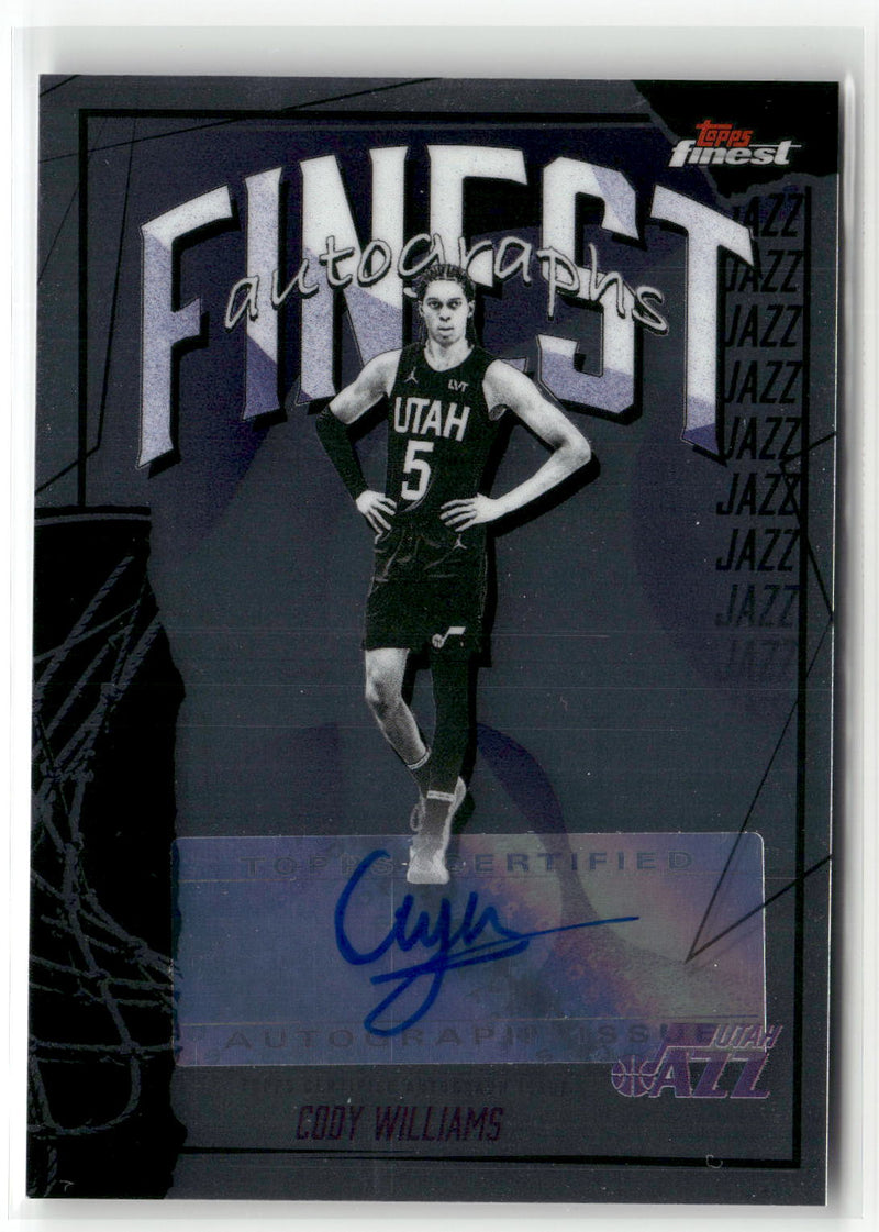 2025-26 Finest #FAU-CA Cody Williams Finest Autographs Refractor-1