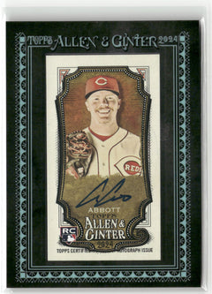 2024 Topps Allen Ginter #MA-AA Andrew Abbott Framed Mini Auto Black #/25-1