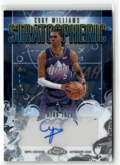 2025-26 Topps Chrome #SM-CW Cody Williams Stratospheric Signatures-1