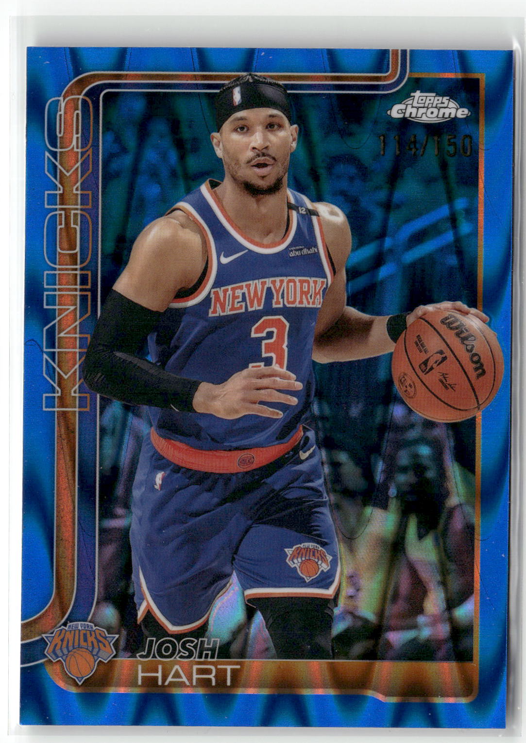 2025-26 Topps Chrome #160 Josh Hart Blue Refractor #/150-1