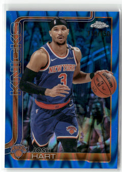 2025-26 Topps Chrome #160 Josh Hart Blue Refractor #/150-1