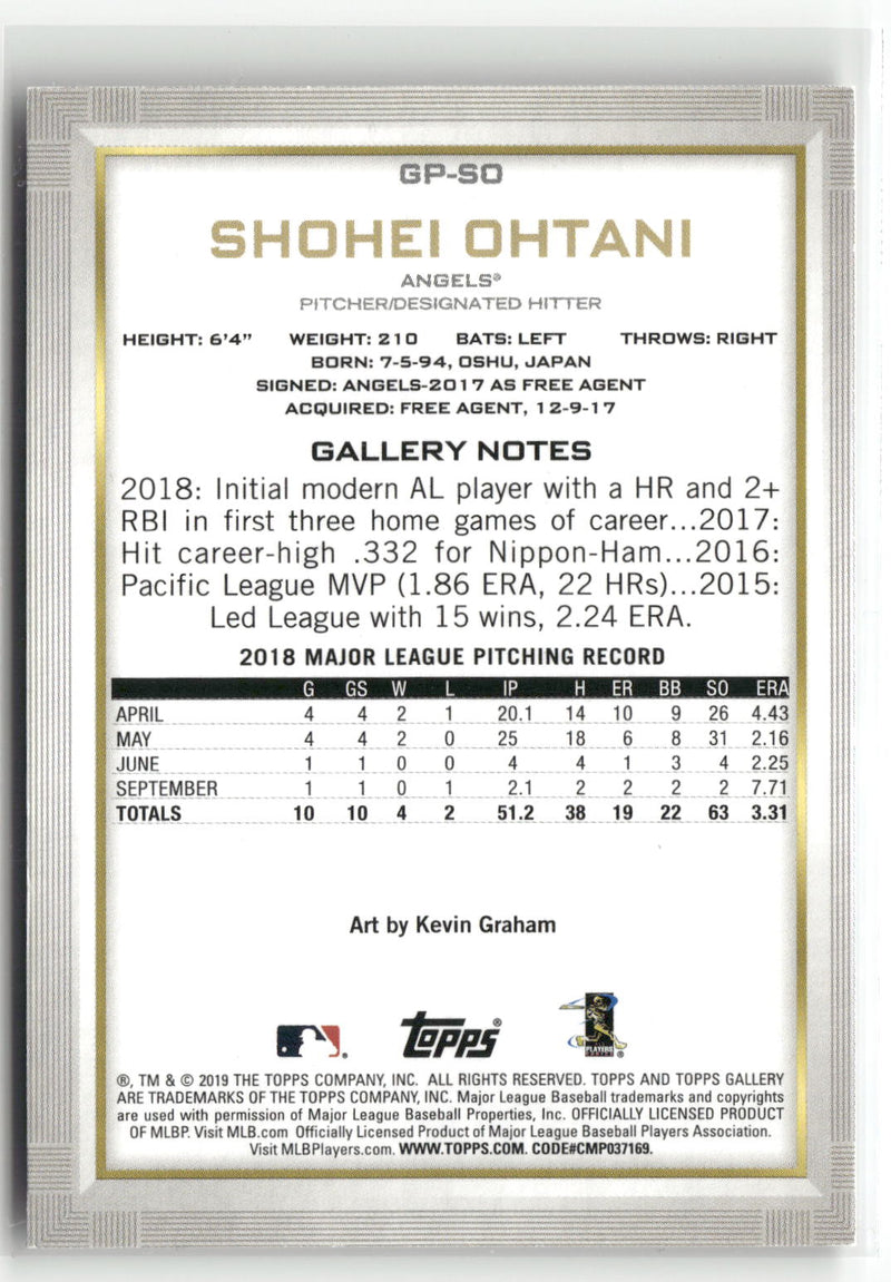 2019 Bowman Platinum #GP-SO Shohei Ohtani National Baseball Card Day-2