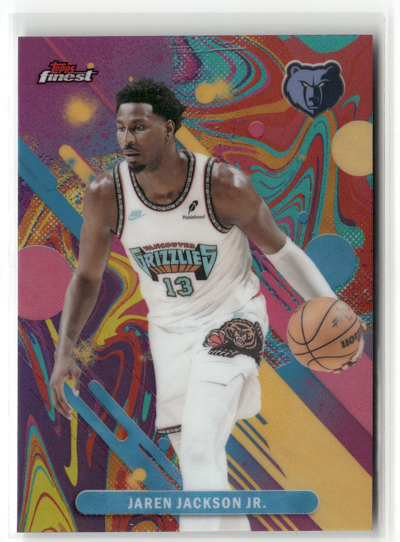 2025-26 Finest #94 Jaren Jackson Jr. Oil Spill Refractor-1