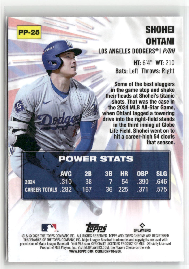 2025 Topps Chrome #PP-25 Shohei Ohtani Power Players-2