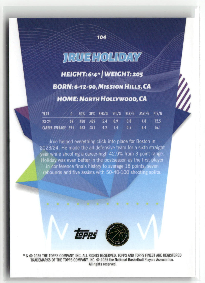 2024-25 Finest #104 Jrue Holiday Black #/20-2