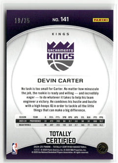 2024-25 Panini Totally Certified #141 Devin Carter Blue Camo Platinum #/35-2