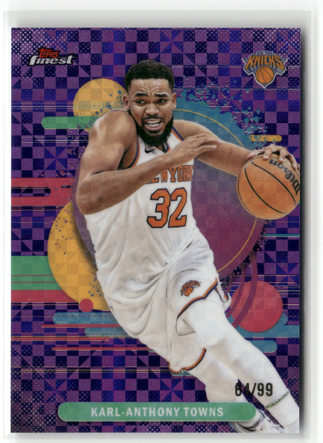 2025-26 Finest #139 Karl-Anthony Towns Purple X-Fractor #/99