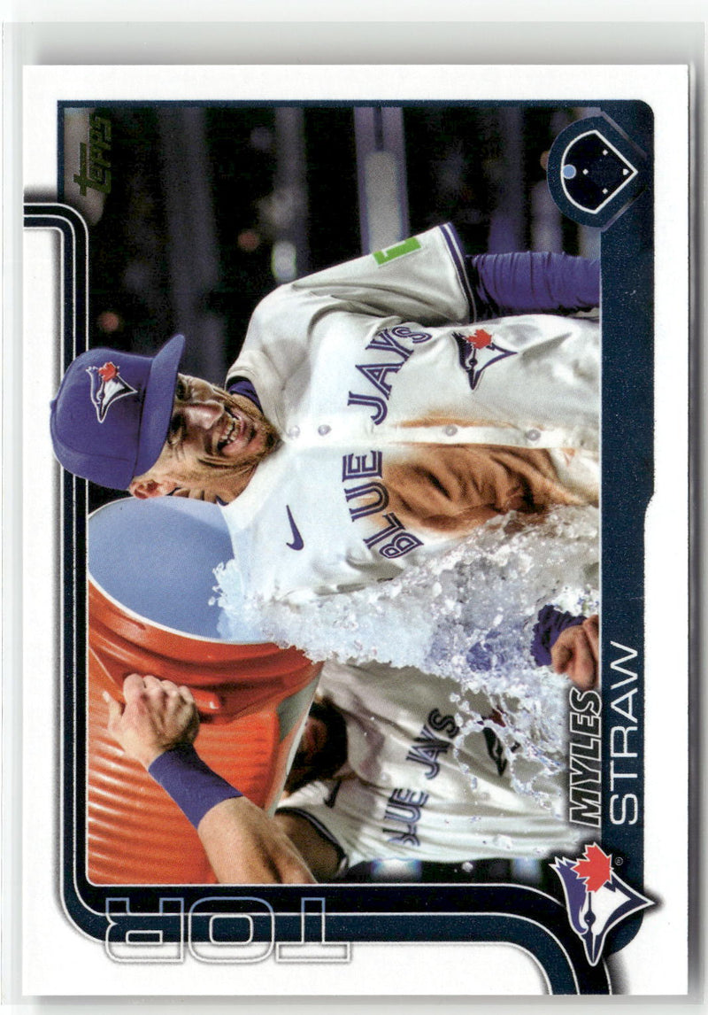 2025 Topps Update #US340 Myles Straw Golden Mirror Variations-1