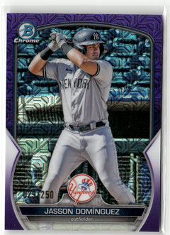2023 Bowman #BCP-18 Jasson Dominguez Chrome Mojo Purple Refractors #/250-1
