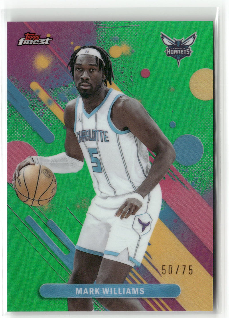 2025-26 Finest #49 Mark Williams Green Refractor #/75-1