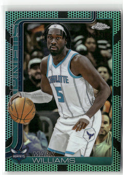 2025-26 Topps Chrome #34 Mark Williams Aqua Basketball Refractor #/199-1