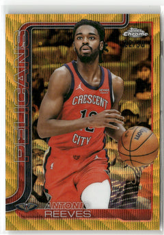 2025-26 Topps Chrome #108 Antonio Reeves Gold Wave Refractor #/50-1