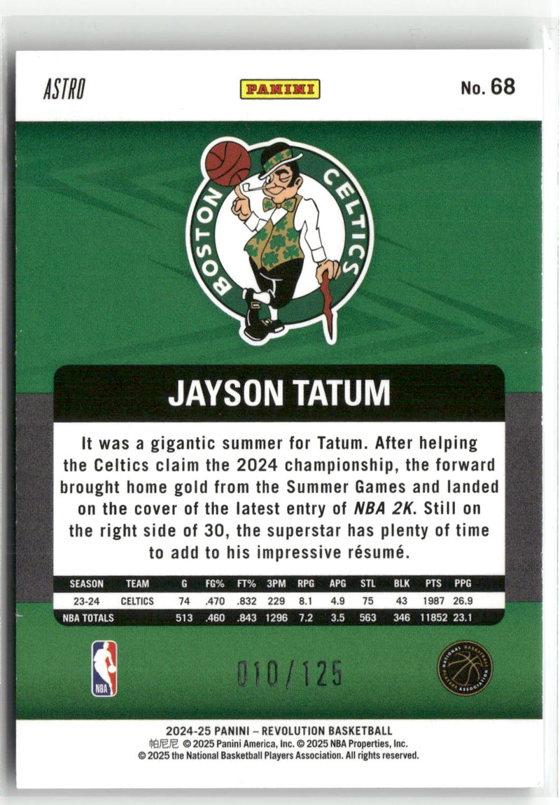 2024-25 Panini Revolution #68 Jayson Tatum Green Astro #/125-2