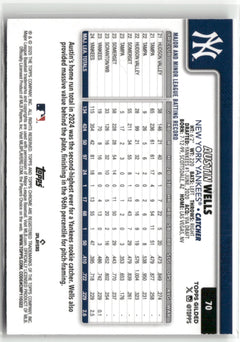 2025 Topps Gilded Collection #70 Austin Wells Gold Wave Refractors #/75-2