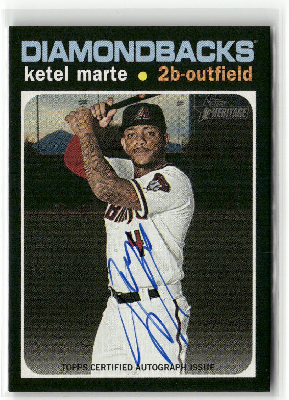 2020 Topps Heritage #ROA-KM Ketel Marte Real One Autographs (High Number)-1