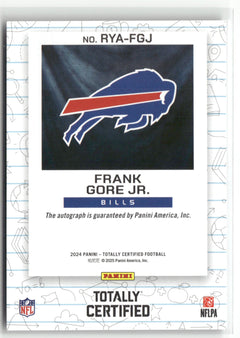 2024 Panini Totally Certified #RYA-FGJ Frank Gore Jr. Rookie Yearbook Autographs-2