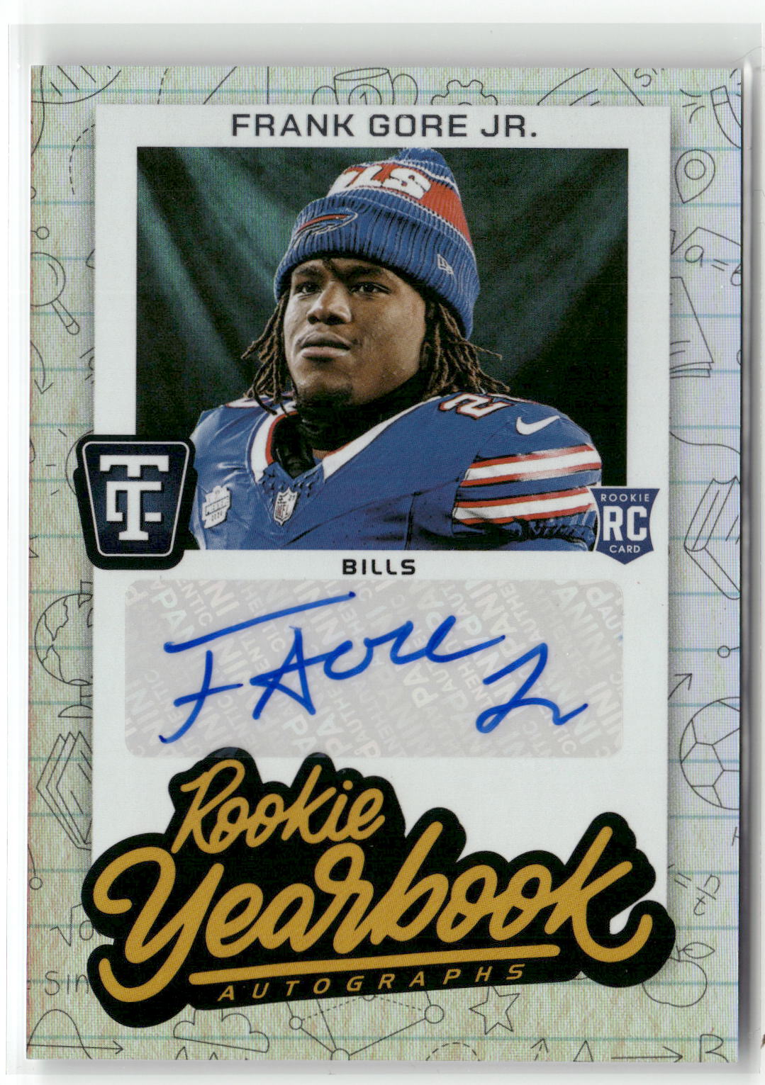 2024 Panini Totally Certified #RYA-FGJ Frank Gore Jr. Rookie Yearbook Autographs-1