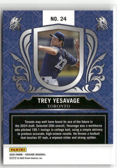 2025 Panini Crusade #24 Trey Yesavage Crusade-2