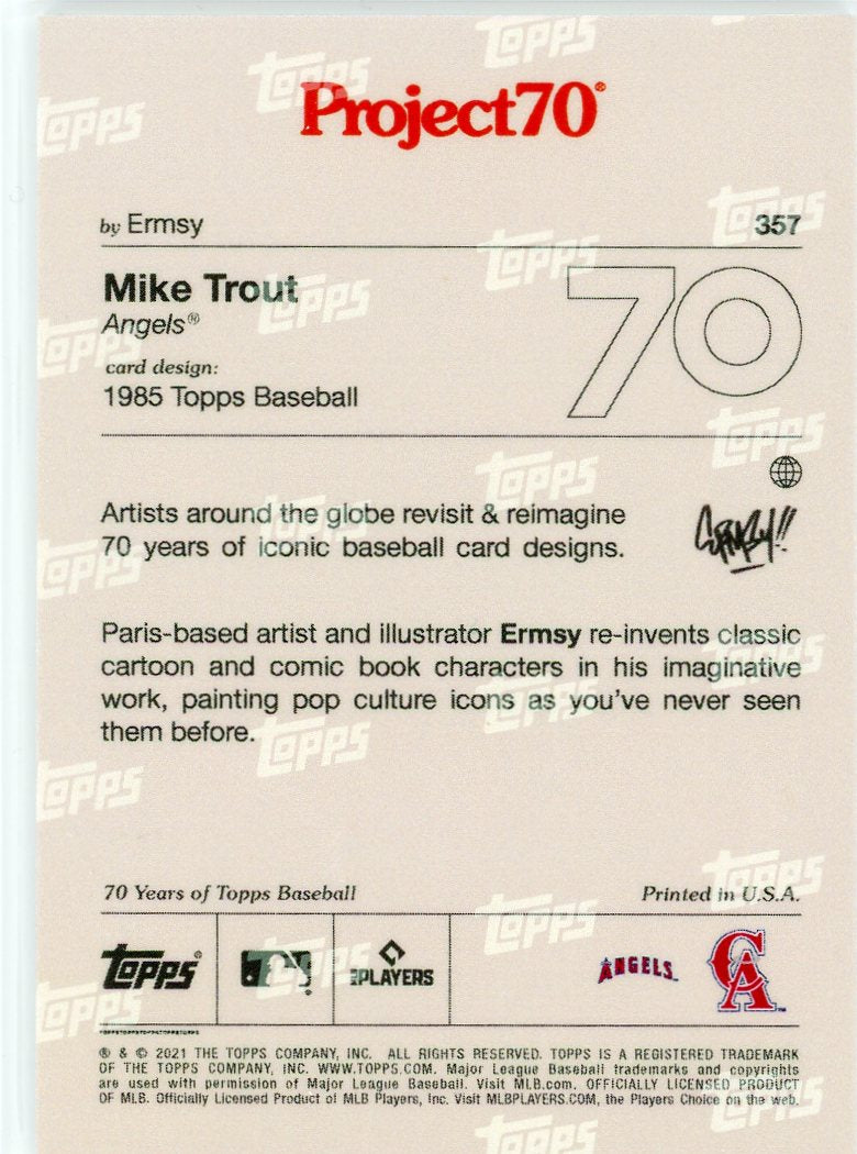 2021-22 Topps Project70 #357 Mike Trout-2