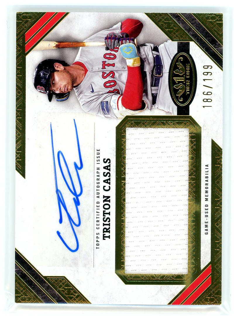 2025 Topps Tier One #AJR-TC Triston Casas Autographed Jumbo Relics #/199-1