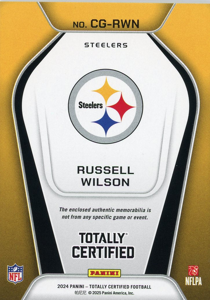 2024 Panini Totally Certified #CG-RWN Russell Wilson Certified Gamers-2
