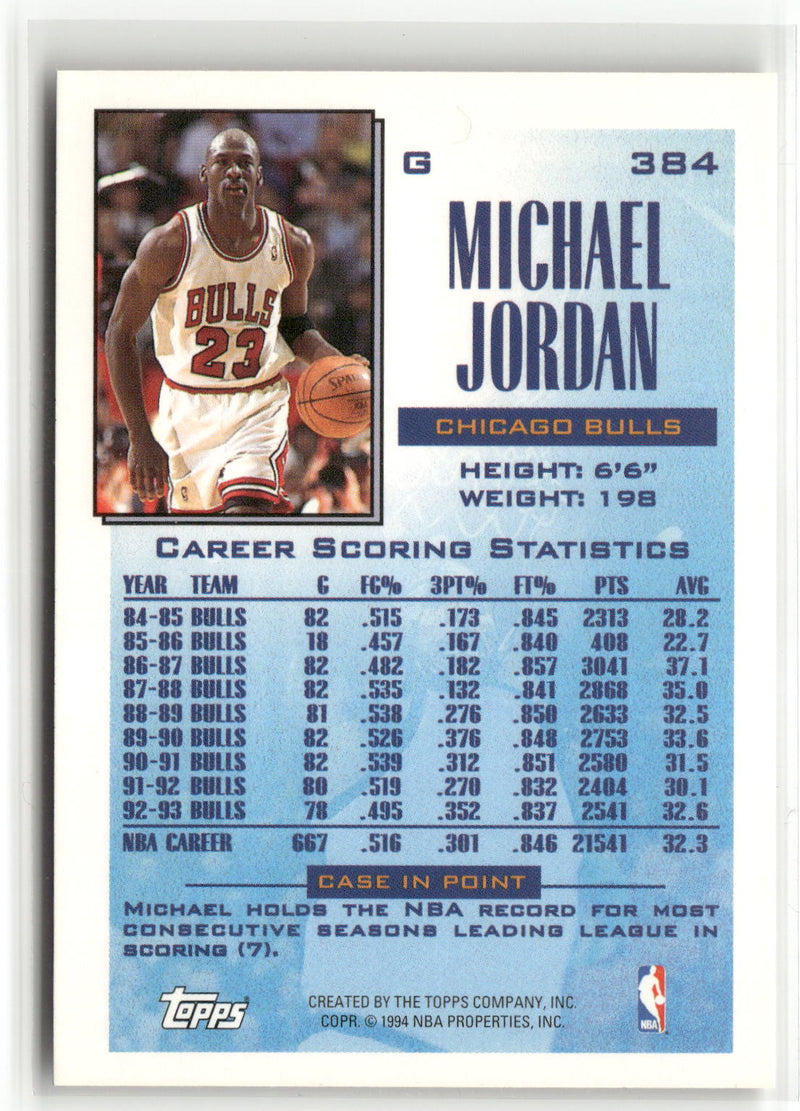1993-94 Topps #384 Michael Jordan-2