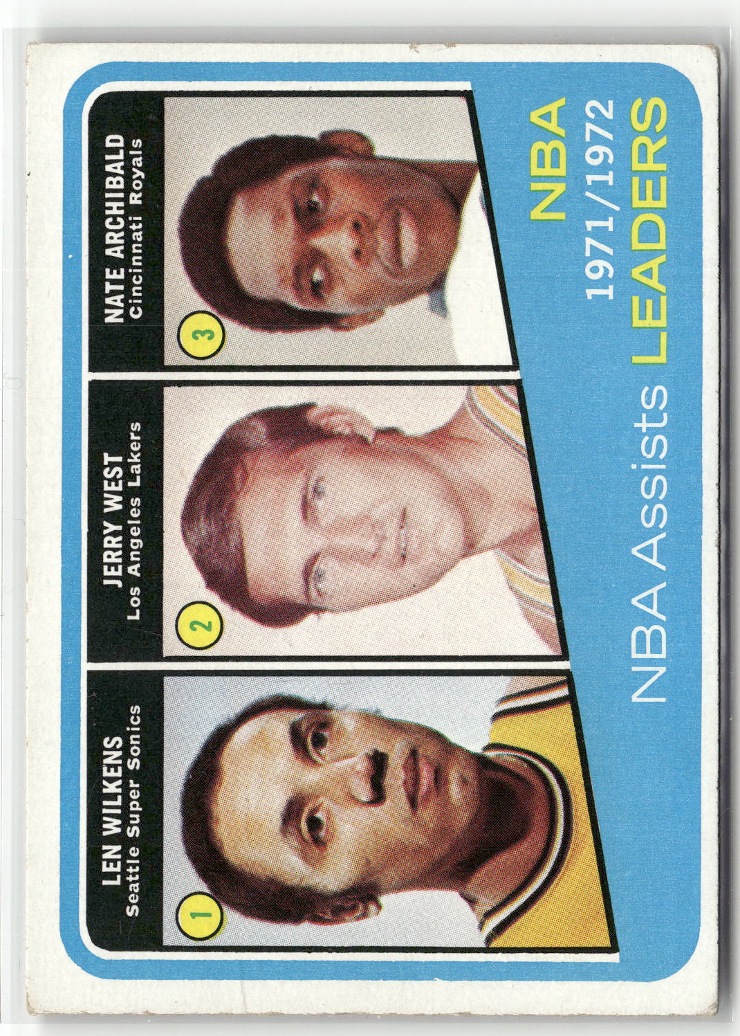1972-73 Topps #176 1971-72 NBA Assists Leaders Jerry West-1