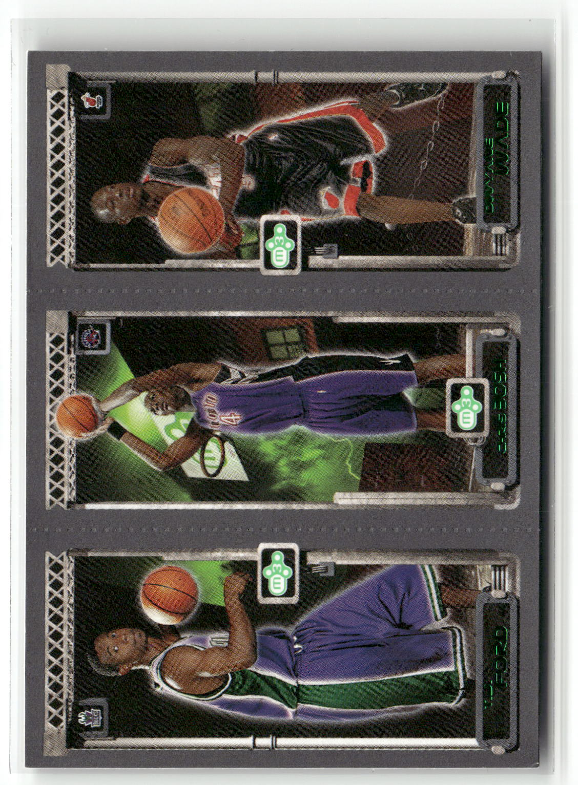 2003-04 Topps Rookie Matrix #118 #114 #115 T.J. Ford / Chris Bosh / Dwyane Wade
