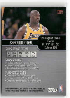 1999-00 Topps #SB2 Shaquille O'Neal Season's Best-2