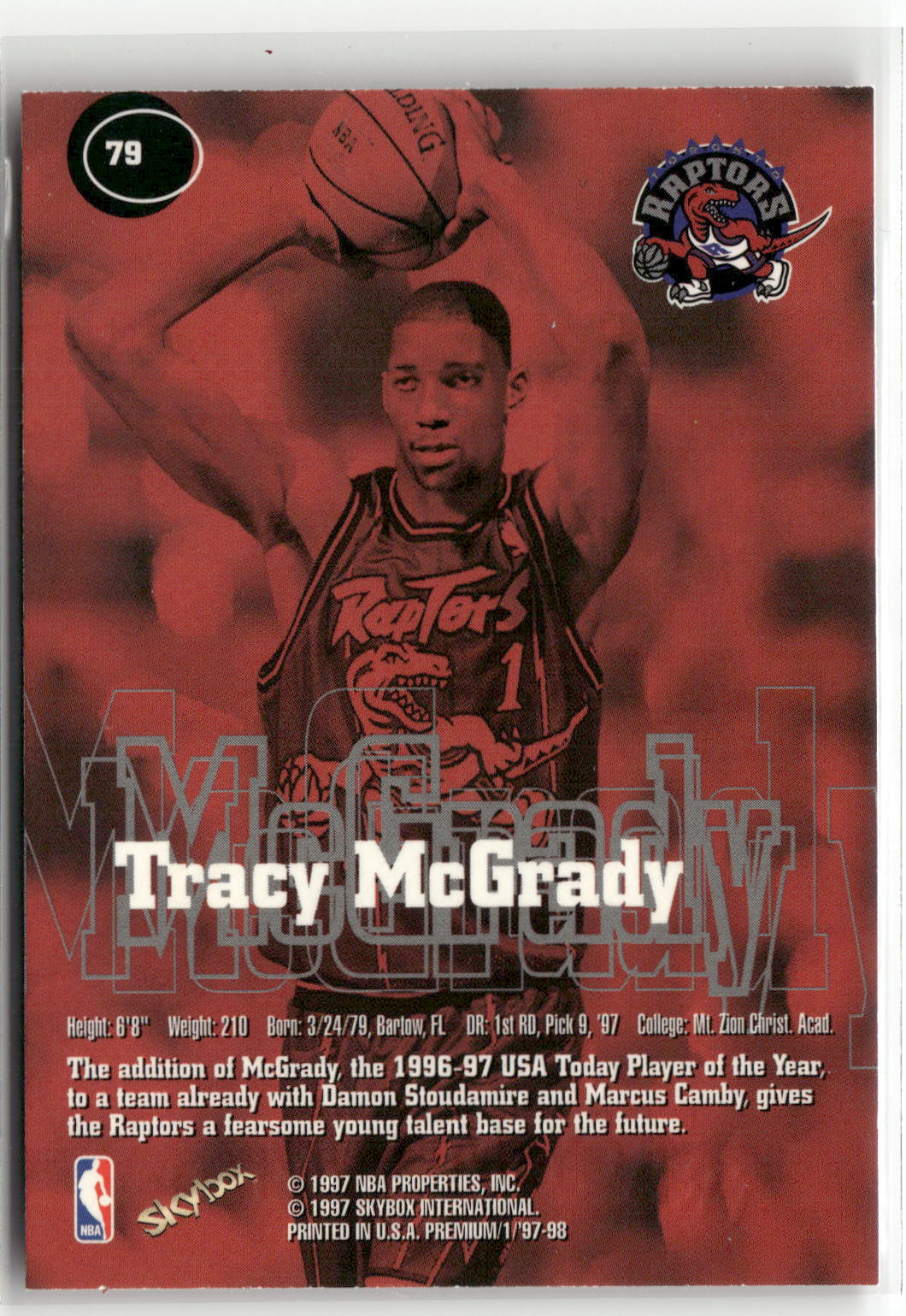 1997-98 SkyBox Premium #79 Tracy McGrady-2