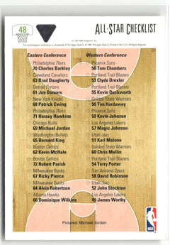 1991-92 Upper Deck #48 All-Star Checklist (Michael Jordan)-2