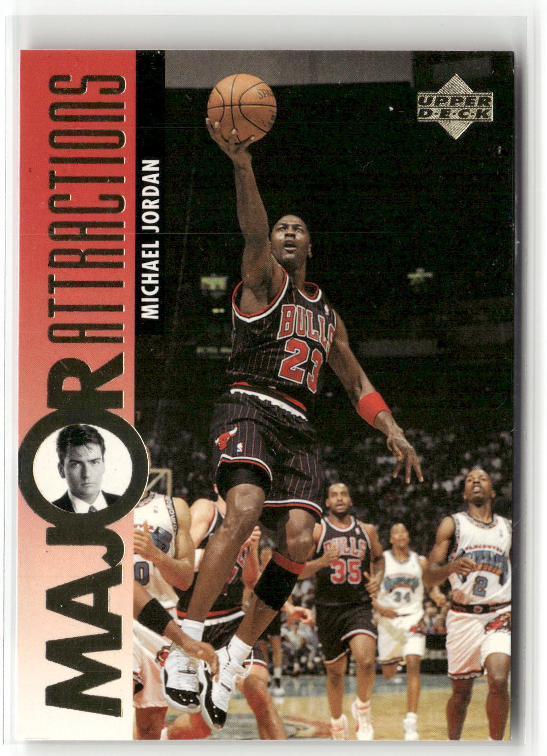 1995-96 Upper Deck #339 Michael Jordan / Charlie Sheen