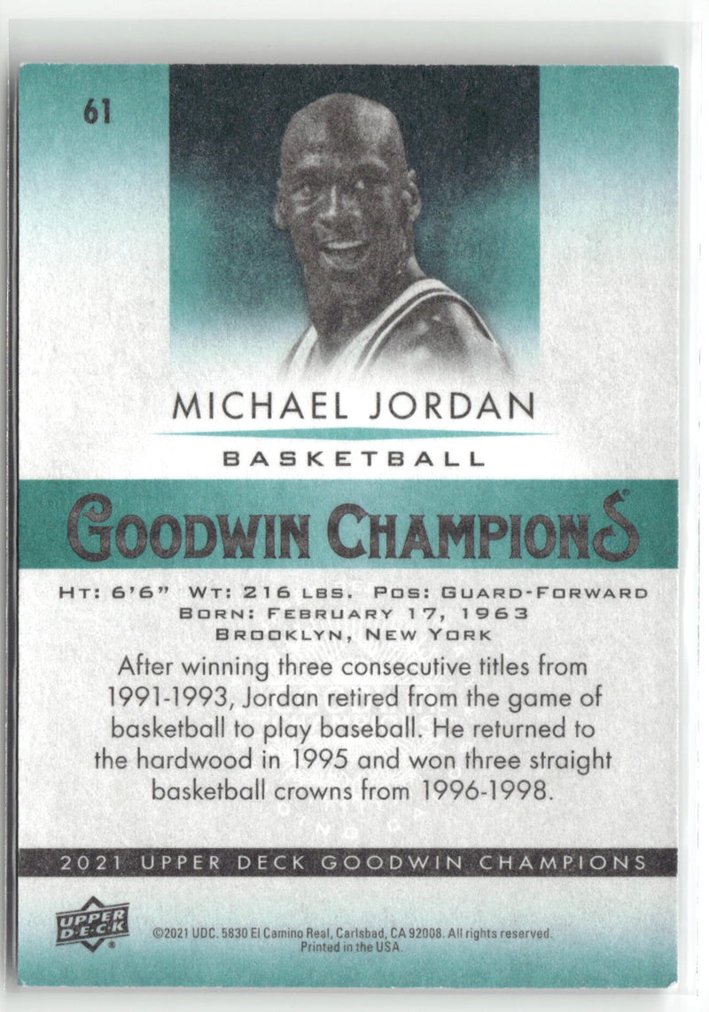 2021 Upper Deck Goodwin Champions #61 Michael Jordan Turquoise-2