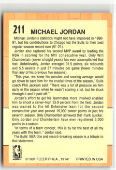 1991-92 Fleer #211 Michael Jordan-2
