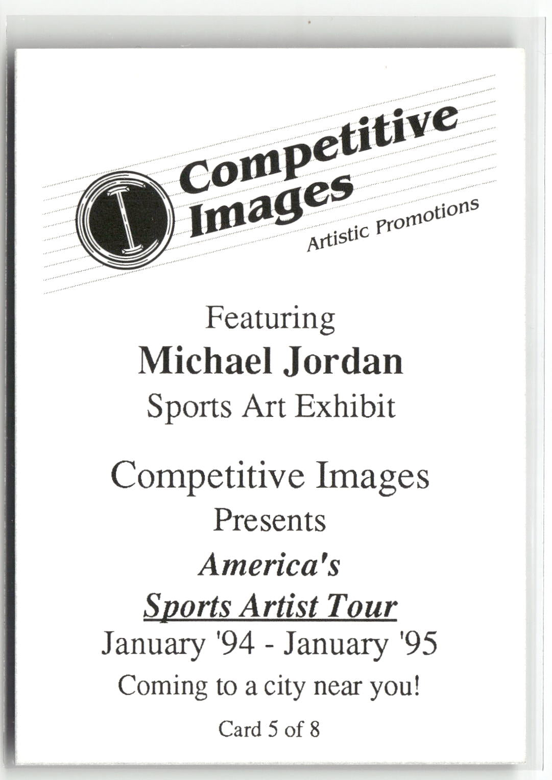 1994-95 Competitive Images Artistic Promotions #5 Michael Jordan-2