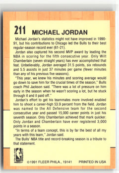 1991-92 Fleer #211 Michael Jordan-2