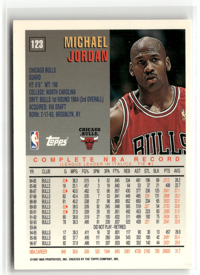 1997-98 Topps #123 Michael Jordan-2